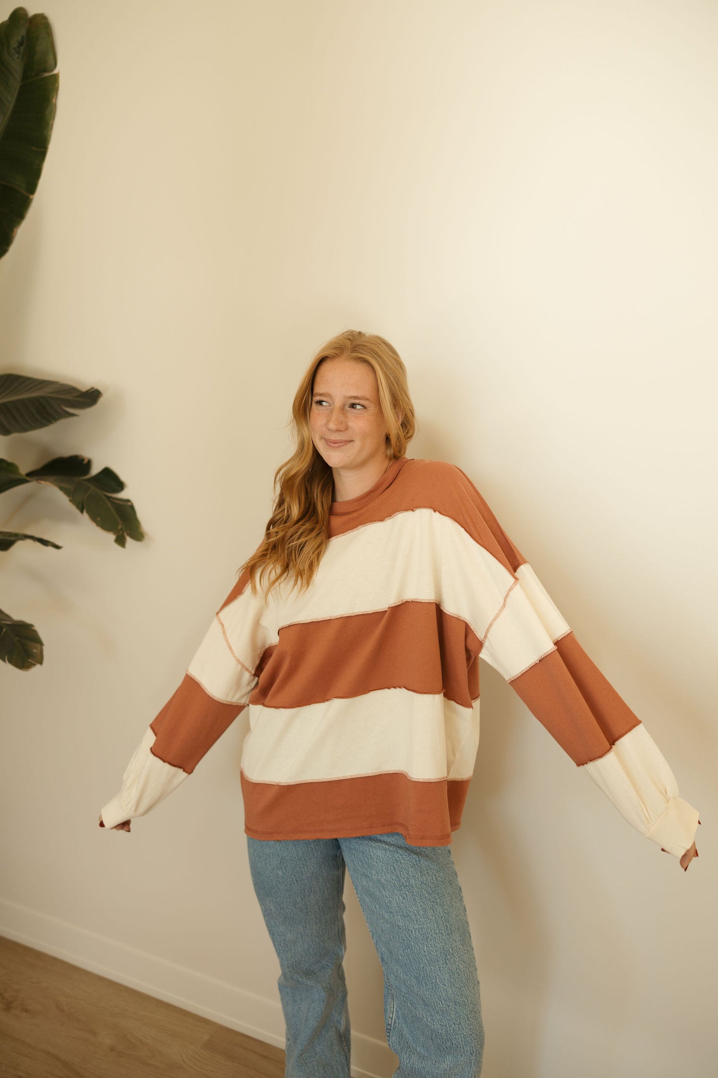 Terracotta Stripe Long Sleeve