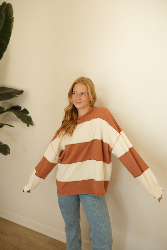 Terracotta Stripe Long Sleeve