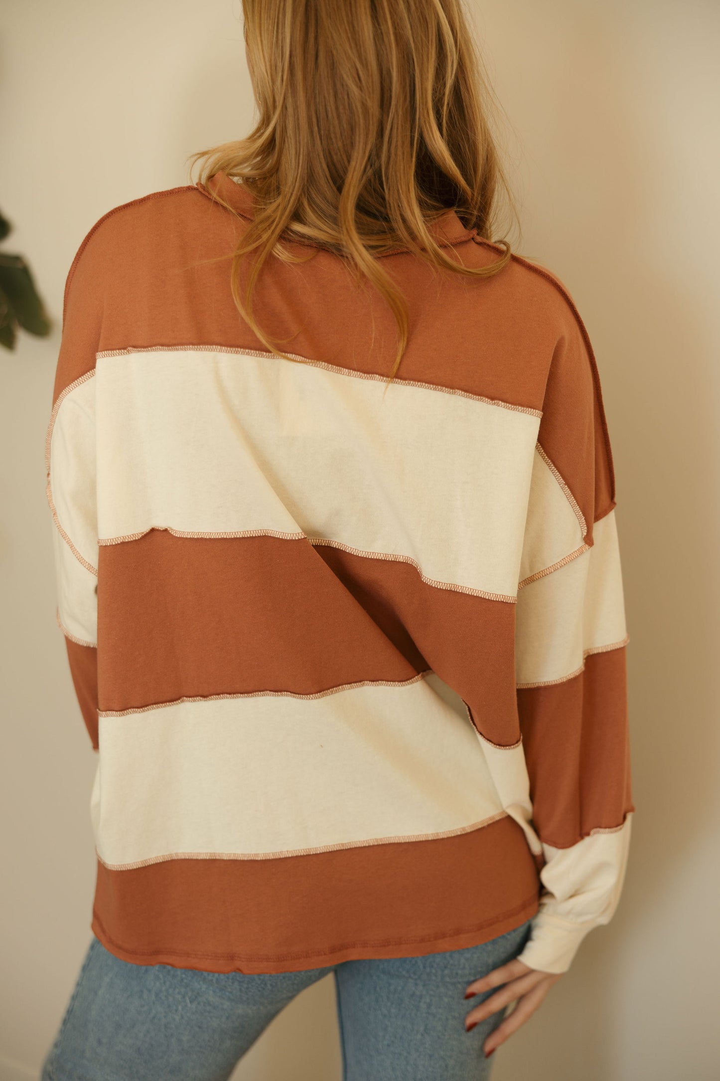 Terracotta Stripe Long Sleeve
