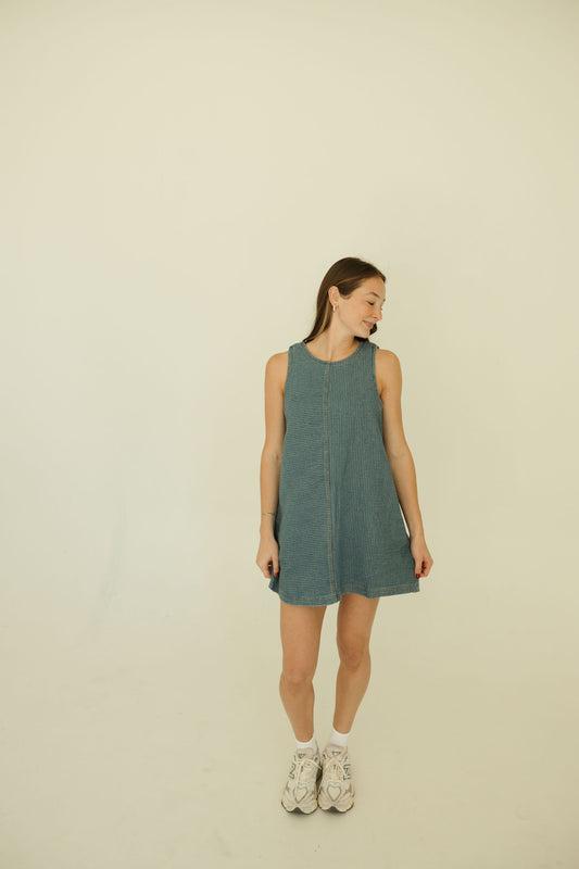 Stripe Denim Mini Dress