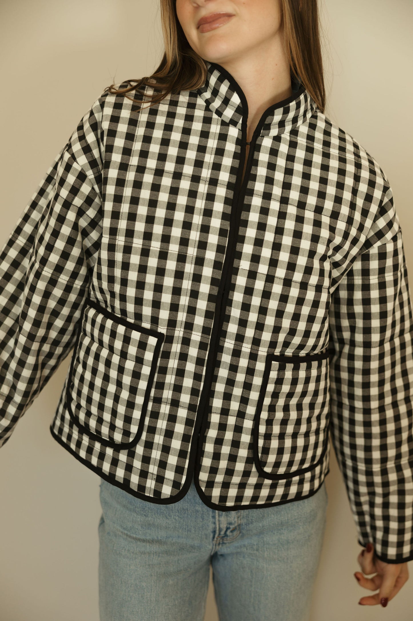 Black & White Gingham Jacket
