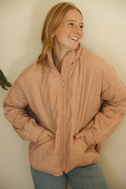 Mauve Lightweight Puffer Jacket