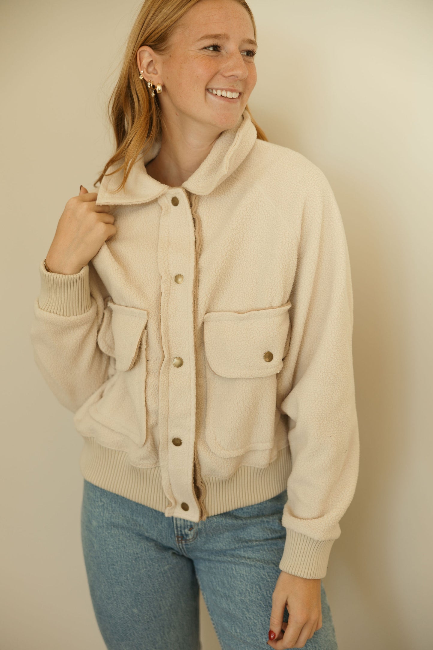 Cream Patch Pocket Jacket