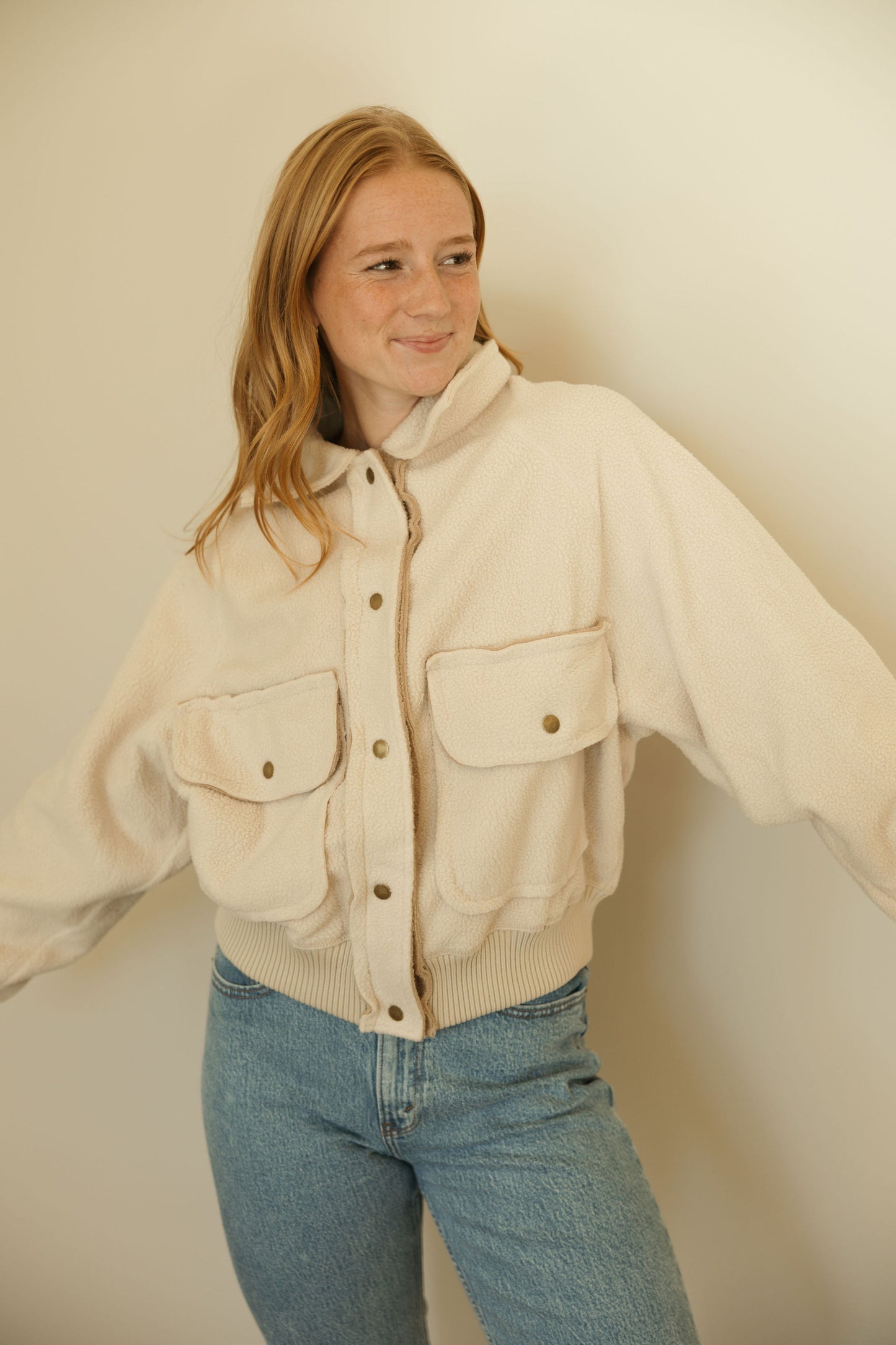 Cream Patch Pocket Jacket