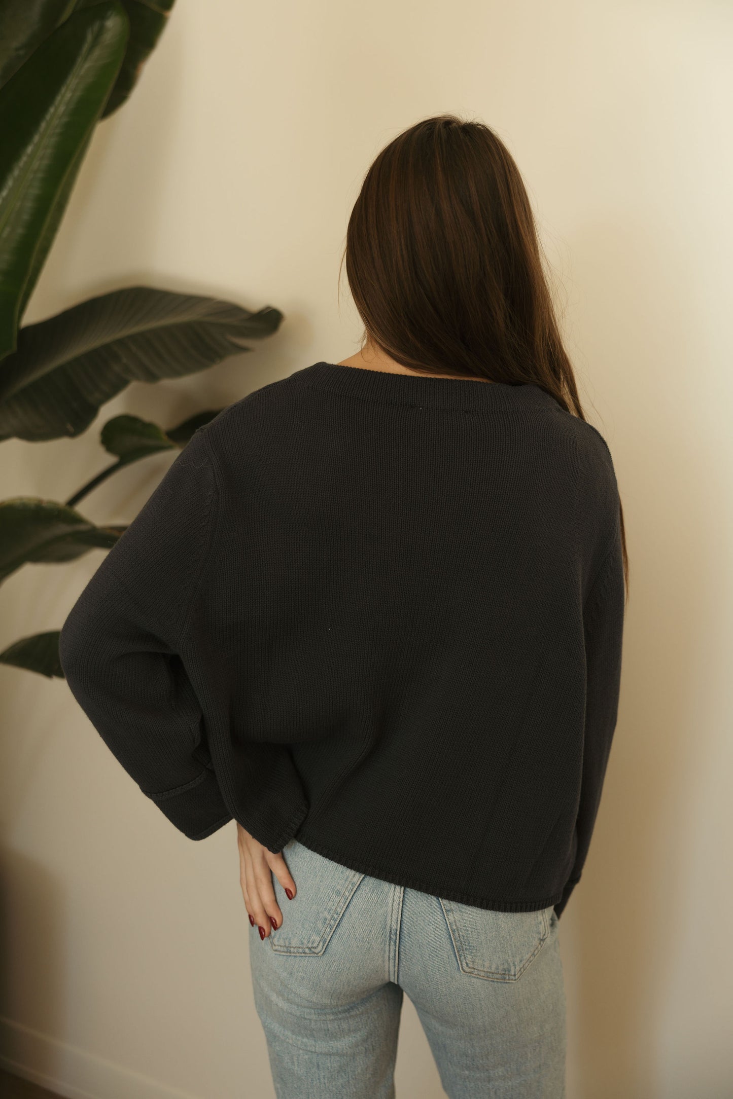 Navy High Neck Sweater