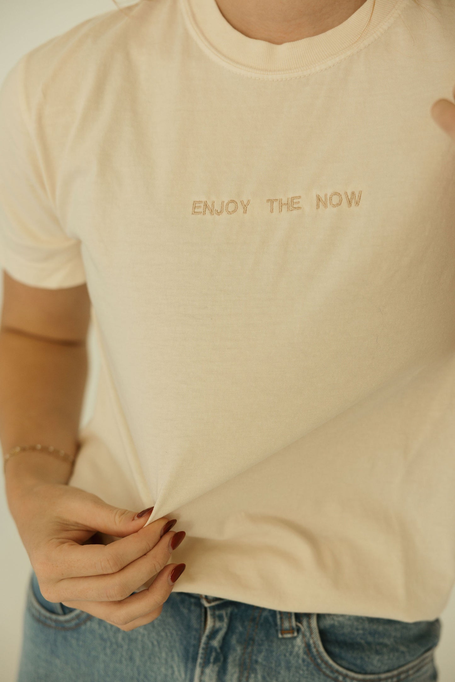 Enjoy The Now Embroidered Tee