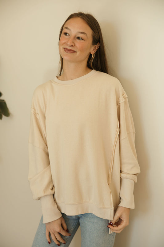 Oat Oversized Slouchy Pullover