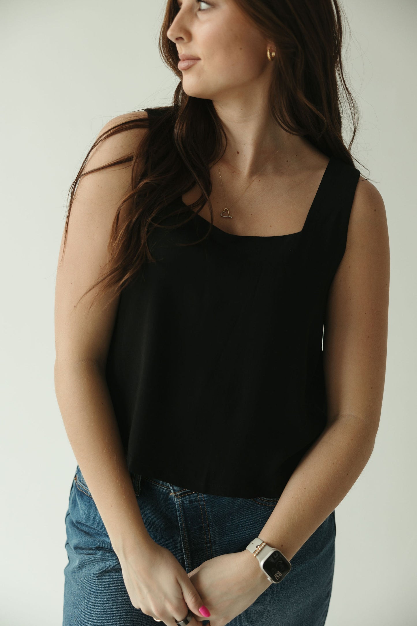 Flowy Cropped Tank w/ Slit Back