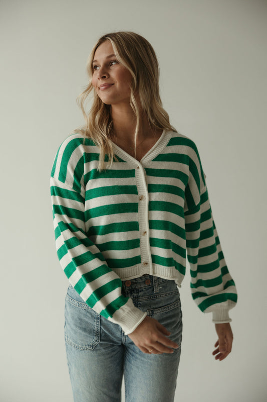 Lucky Stripe Sweater Cardigan