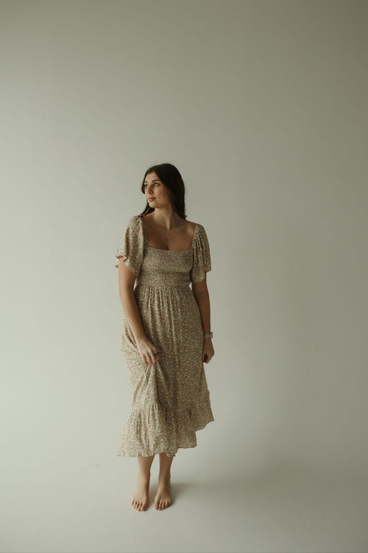 Prairie Floral Smocked Maxi Dress