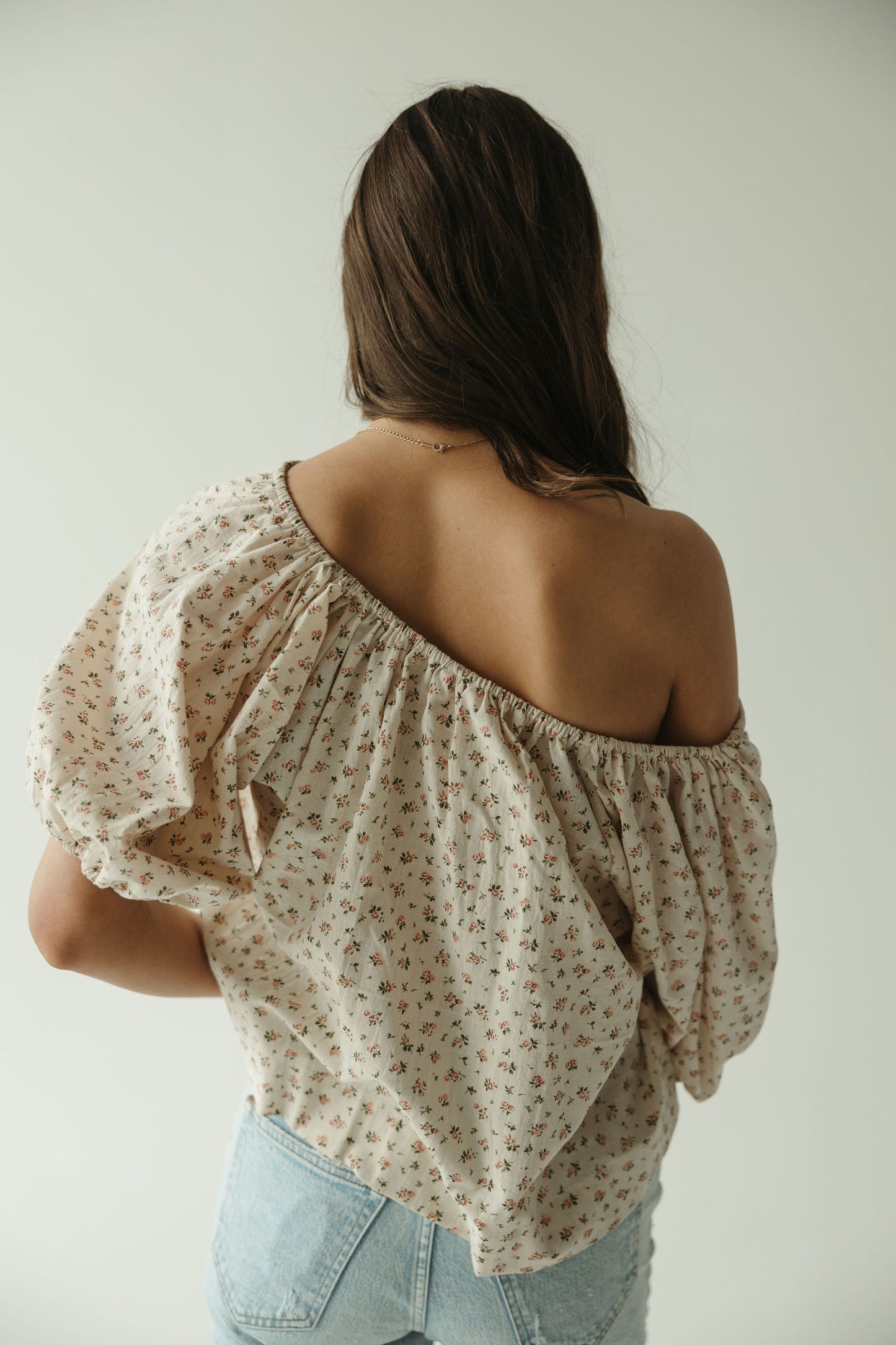 Dusty Floral Puff Sleeve Top