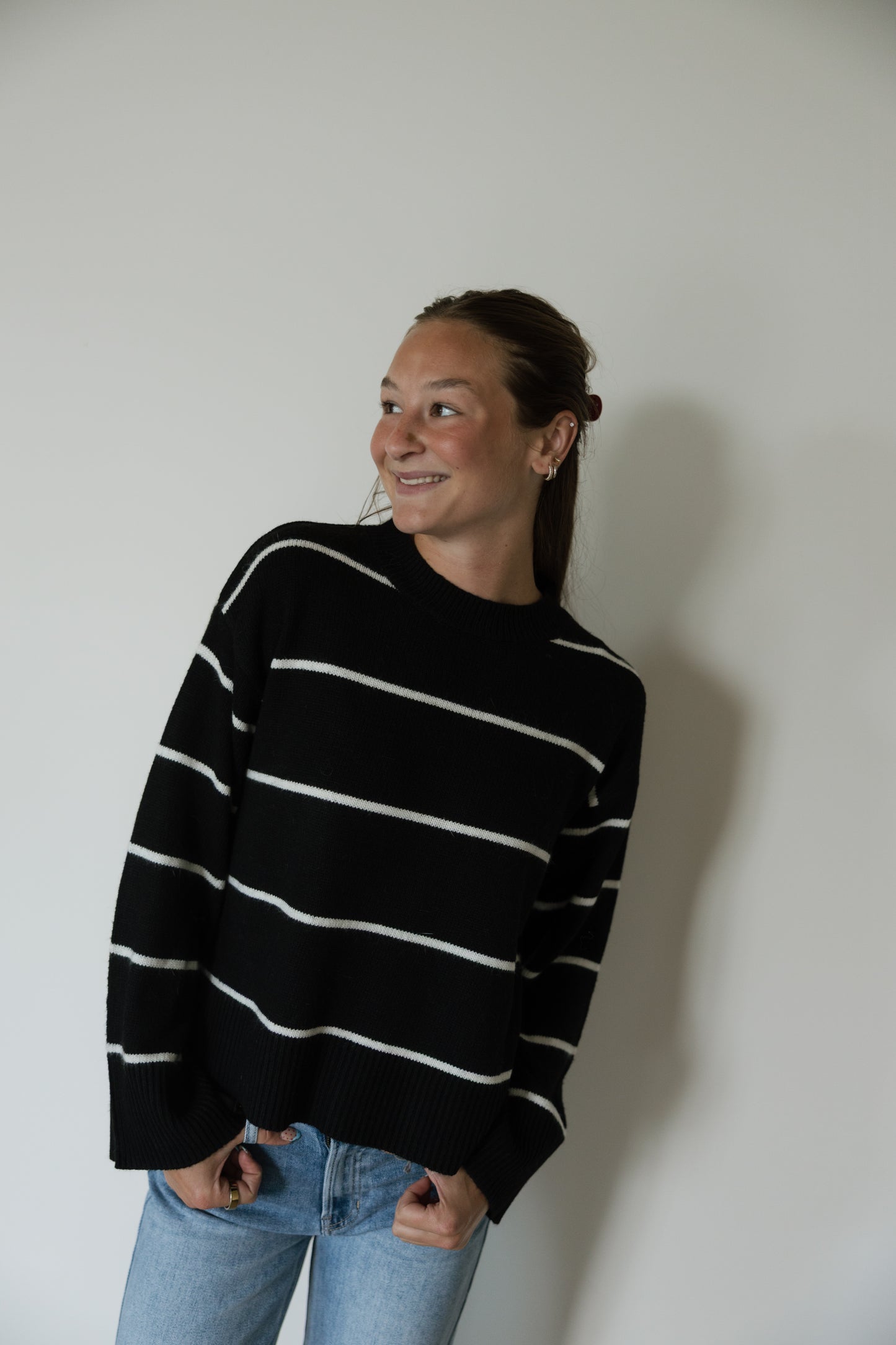 Black & White Stripe Sweater