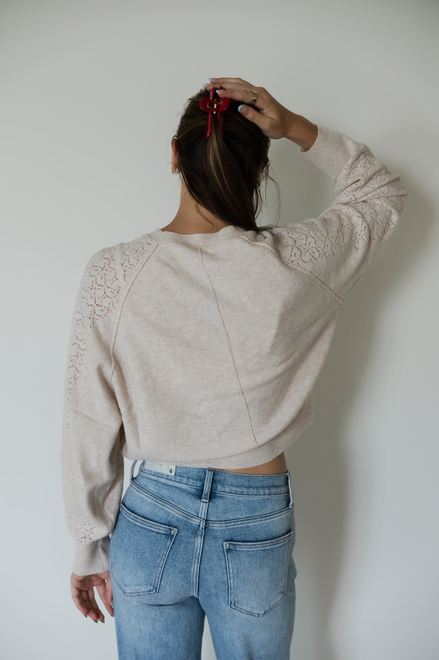 Blush Textured Henley Sweater