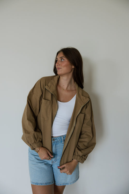 Double Pocket Drawstring Jacket