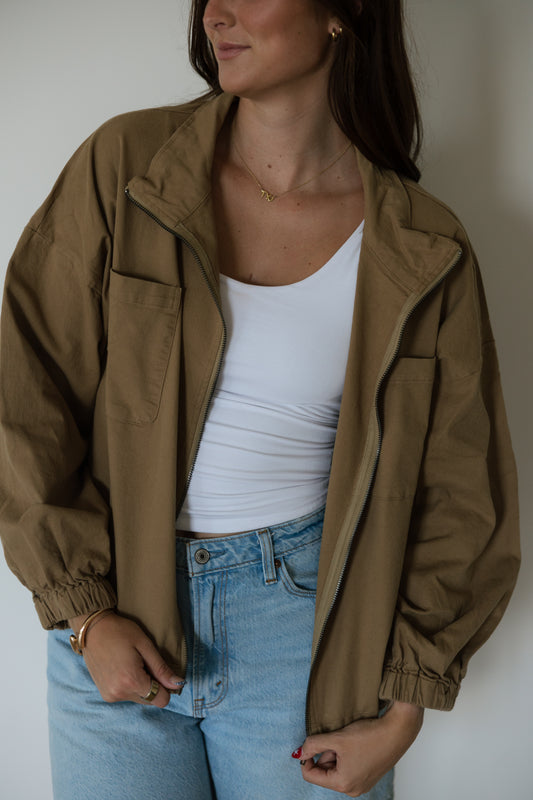 Double Pocket Drawstring Jacket