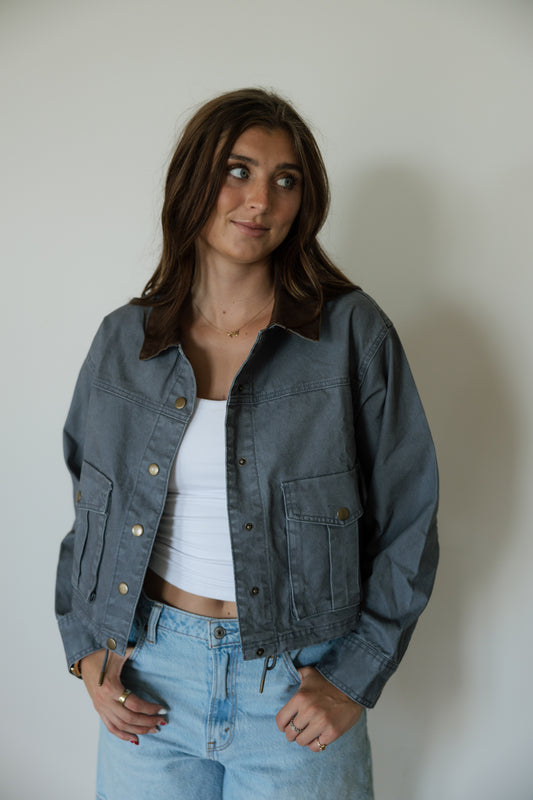 Denim Blue Collared Jacket