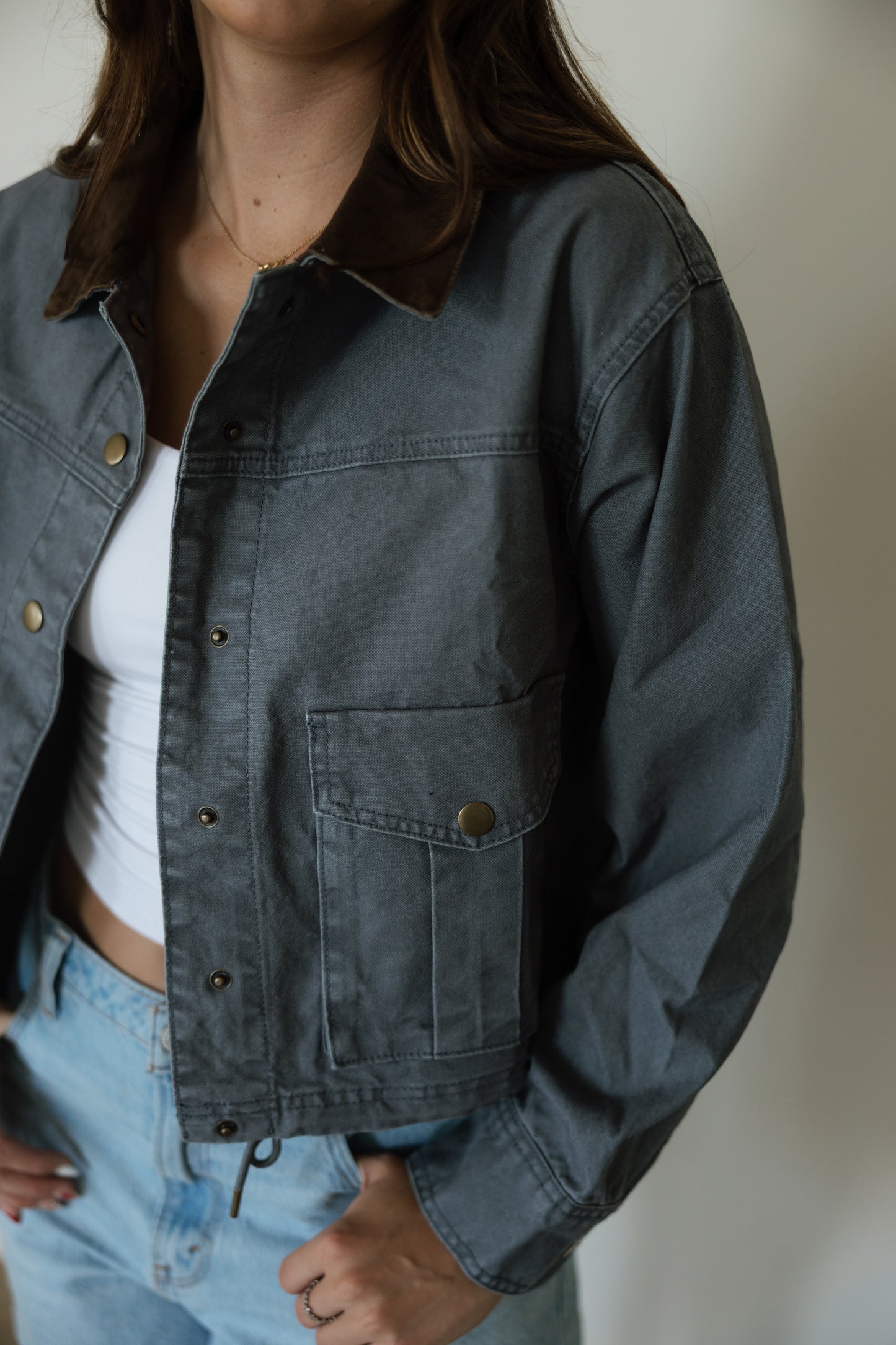 Denim Blue Collared Jacket