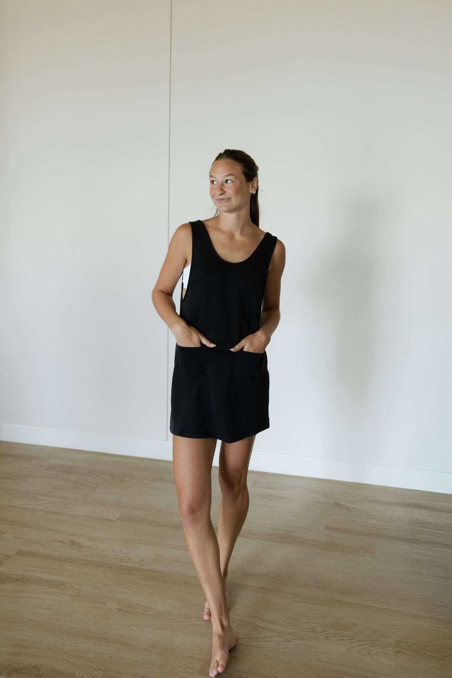Washed French Terry Jumper Dress