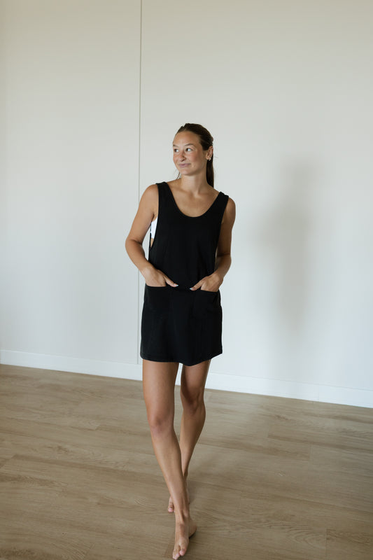 Washed French Terry Jumper Dress