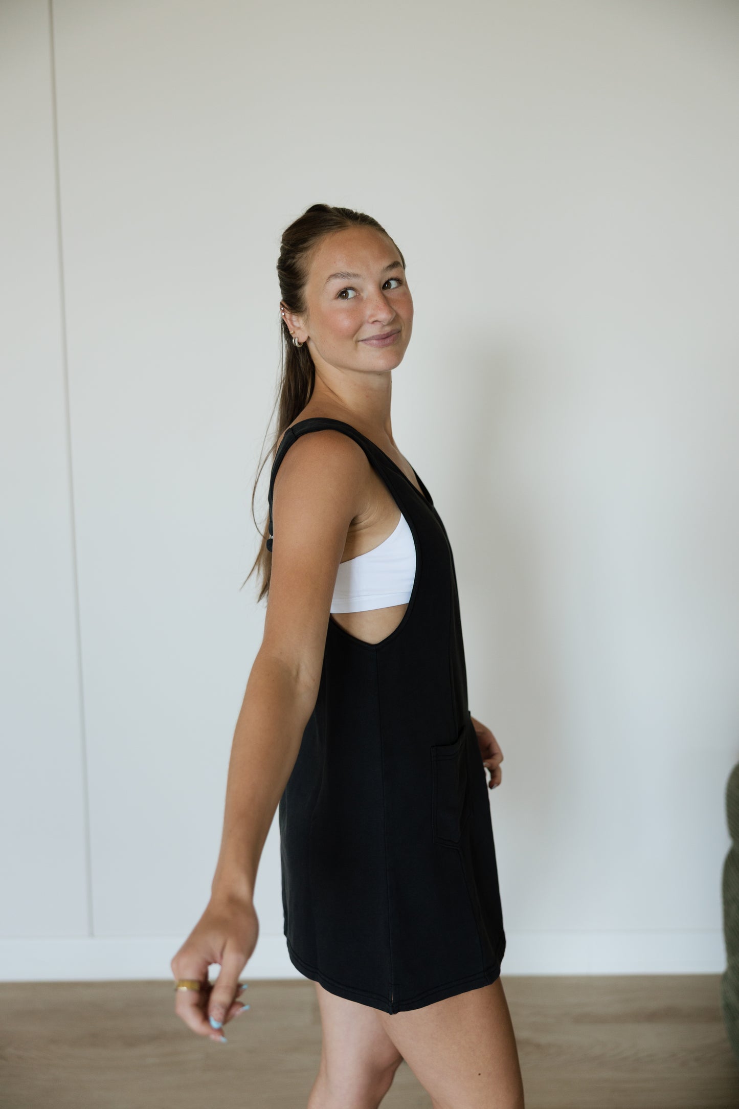 Washed French Terry Jumper Dress