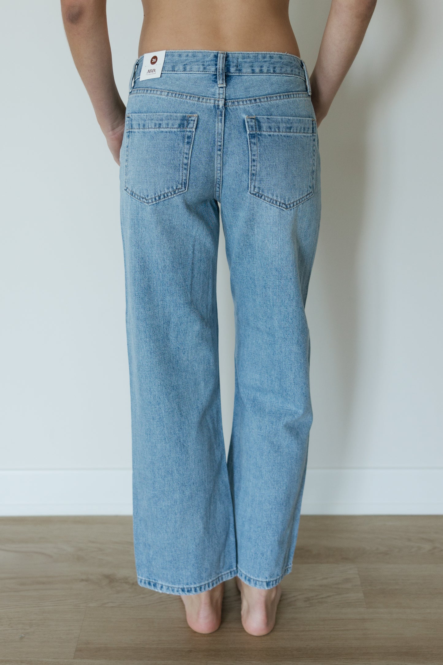 High Rise Loose Fit Straight Jeans