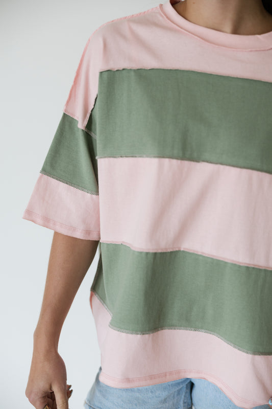 Peony Colorblock Stripe Top
