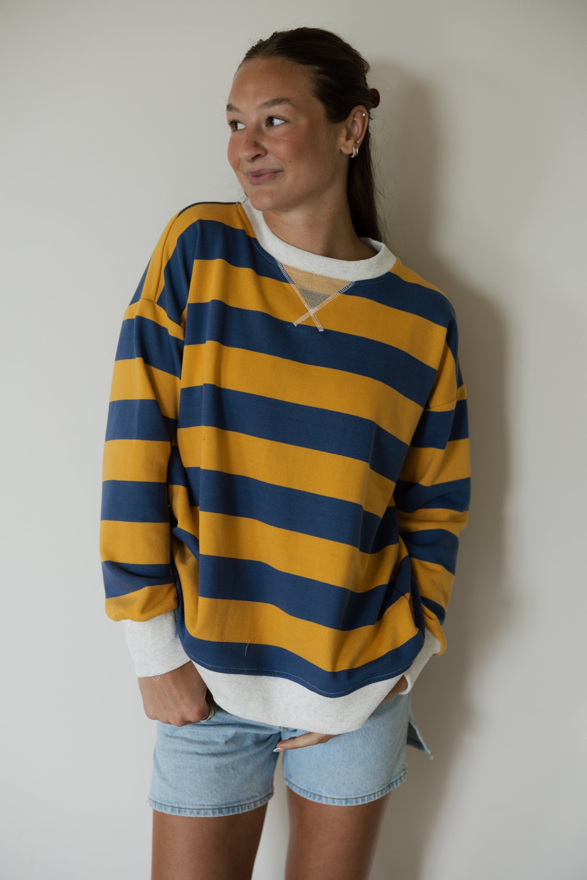 Gameday Stripe Crewneck