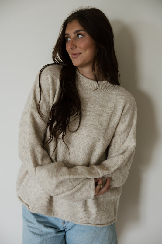 Natural Mixed Pattern Sweater