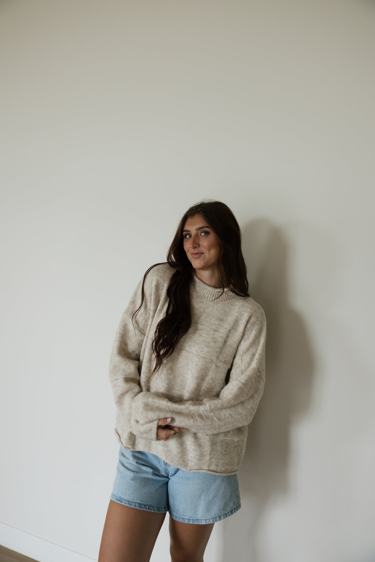 Natural Mixed Pattern Sweater