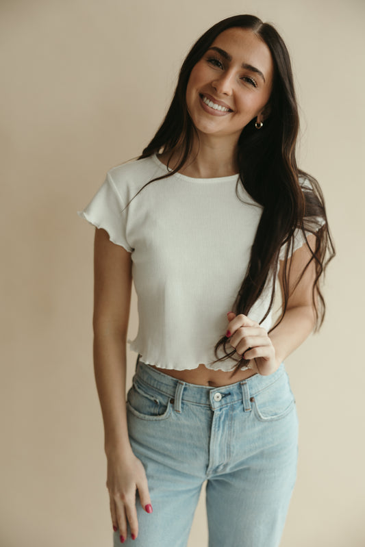 Lettuce Hem Cropped Tee