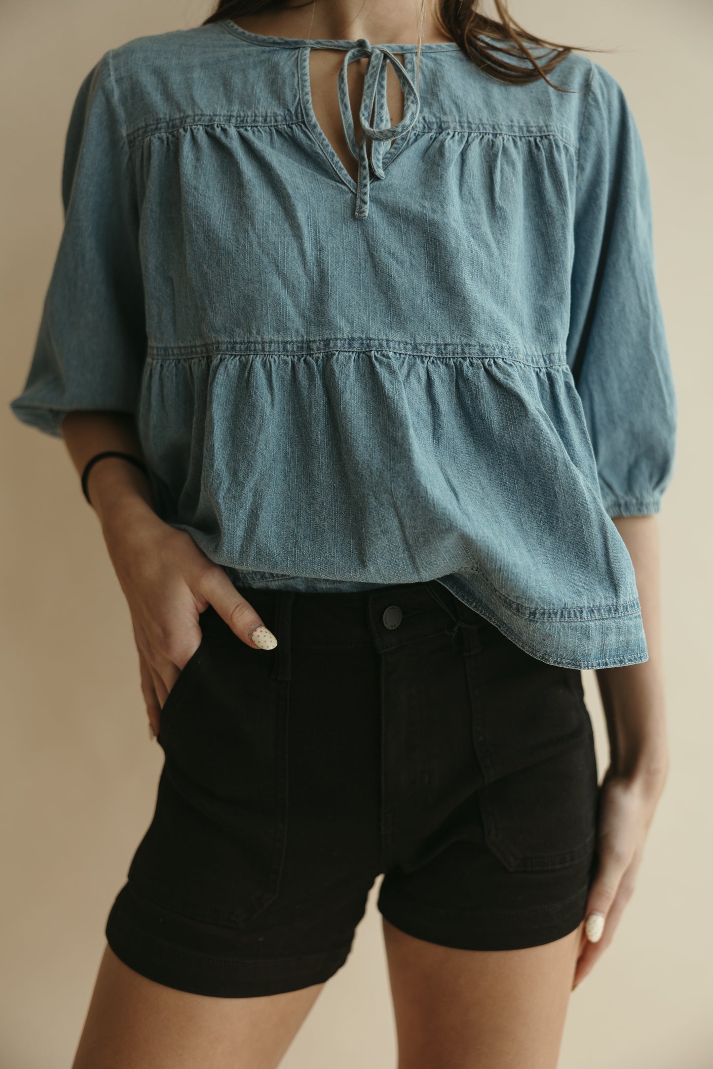 Black Utility Shorts