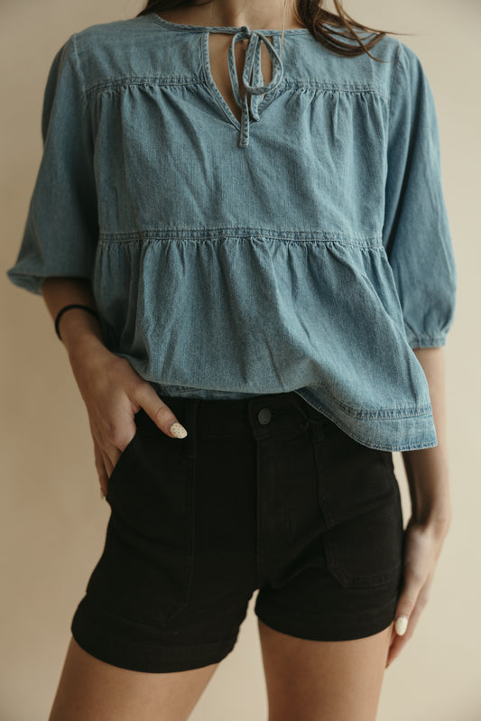 Black Utility Shorts
