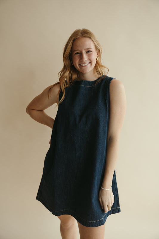 Sleeveless Denim Dress