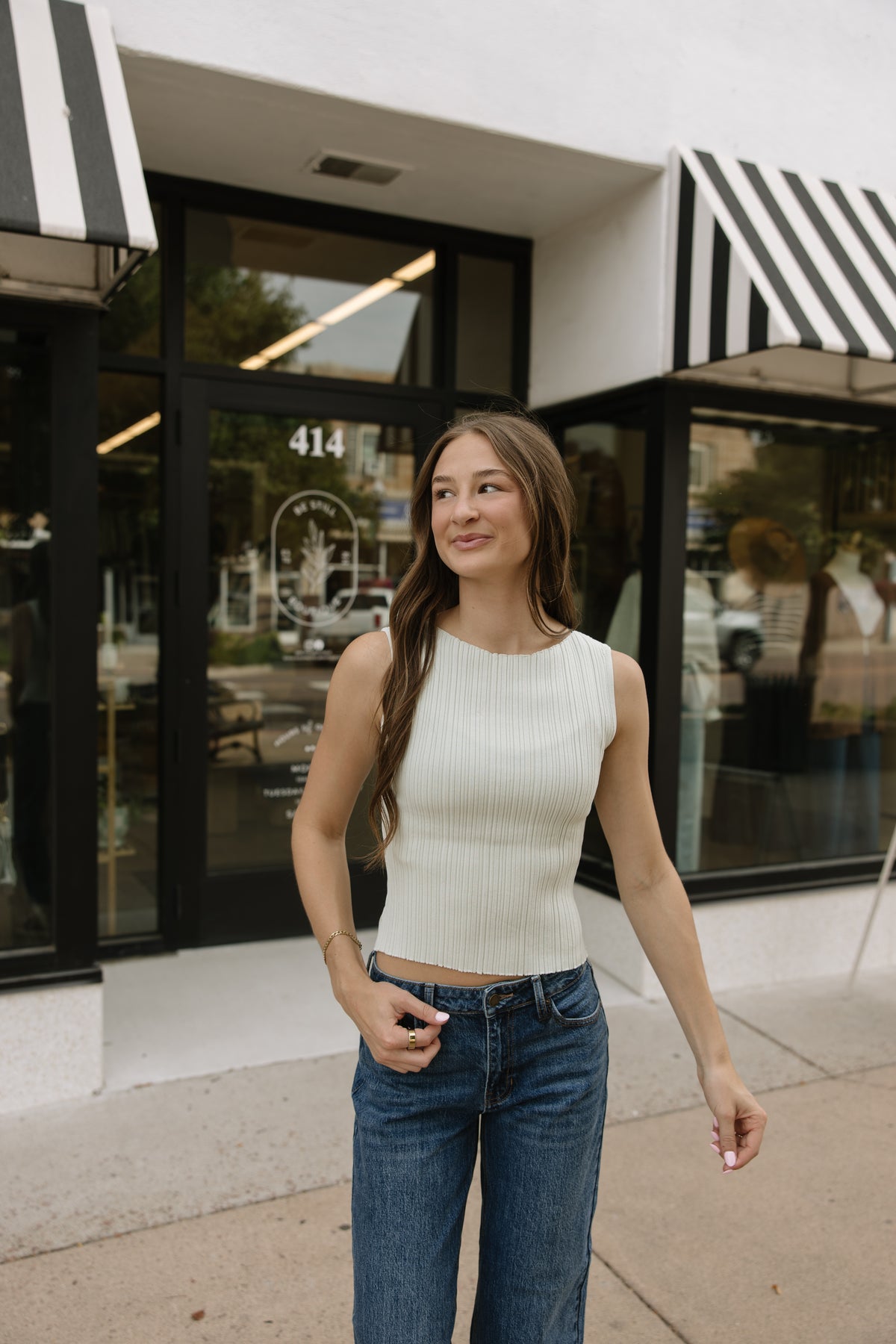 Mint Ribbed Knit Tank