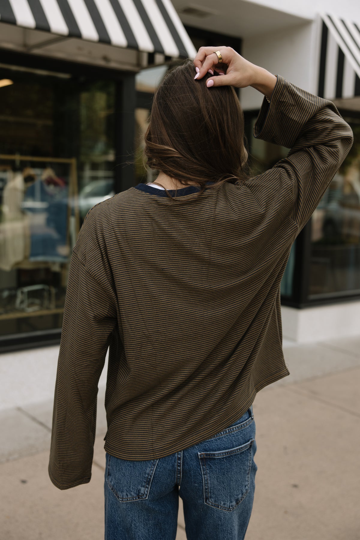 Striped Long Sleeve Crew Shirt
