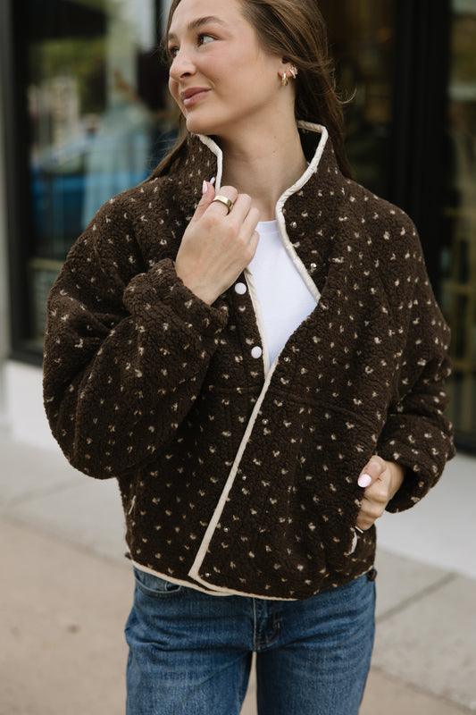 Brown & Taupe Fleece Jacket