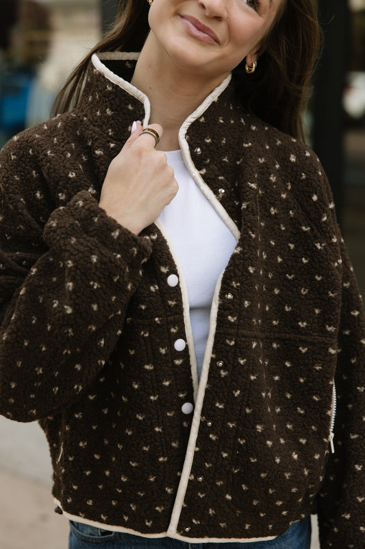Brown & Taupe Fleece Jacket
