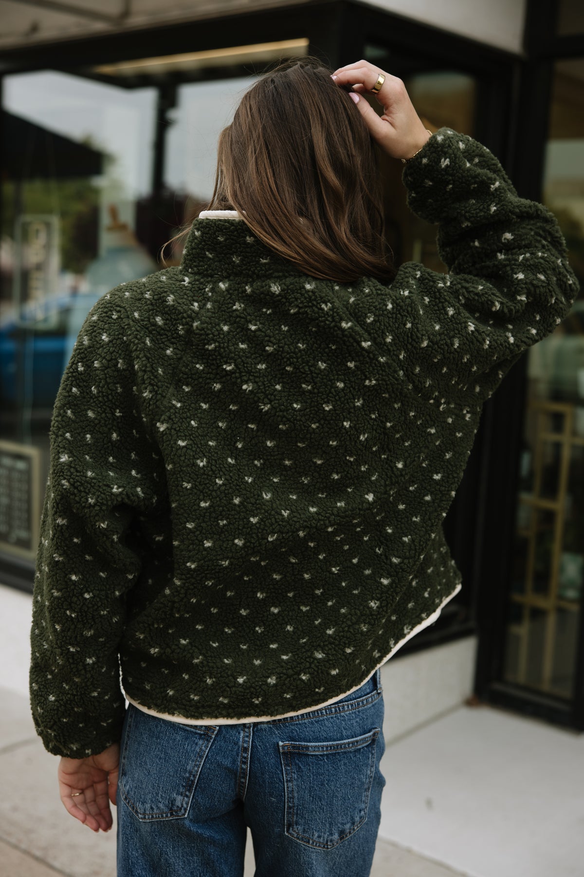 Olive & Taupe Fleece Jacket