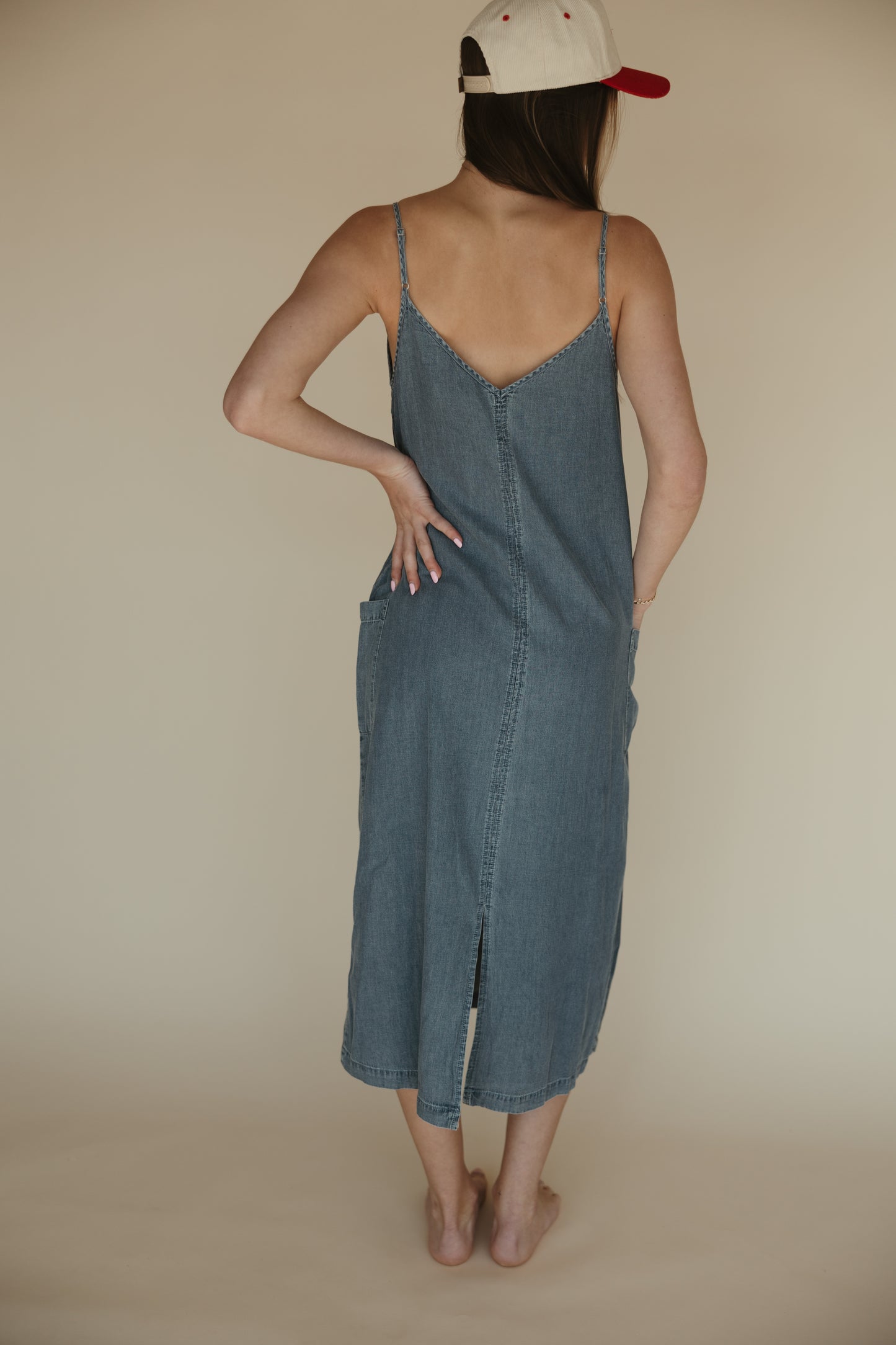 Lightweight Denim Tank Dress