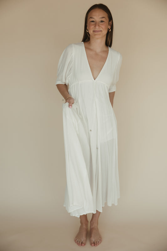 Romance Midi Dress in White