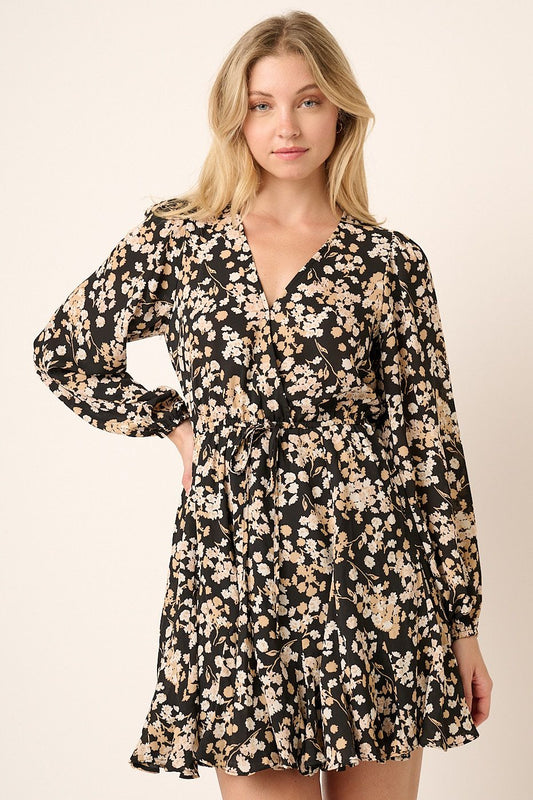 Fall Floral Mini Dress