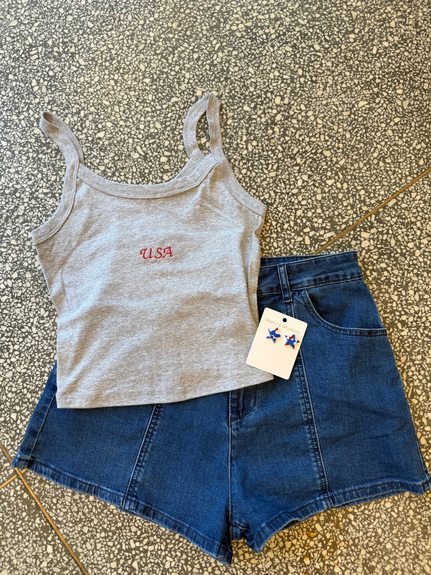USA Embroidered Tank