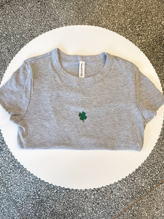 Embroidered Shamrock Tee