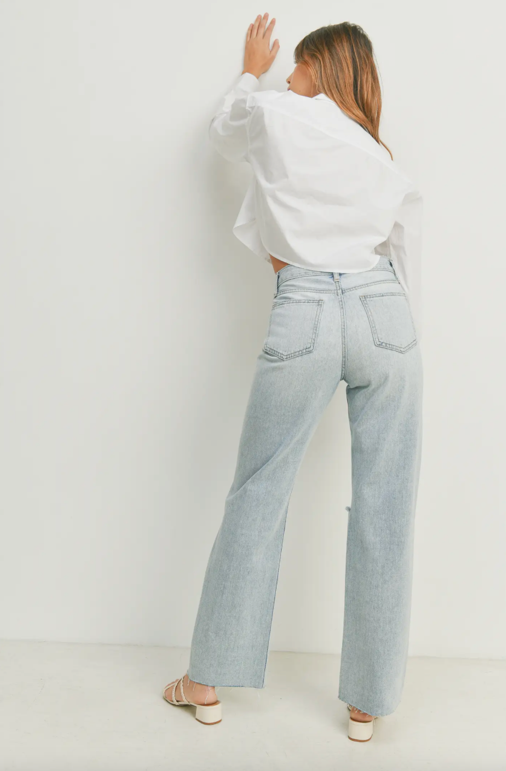 Light Denim Straight Leg Jean