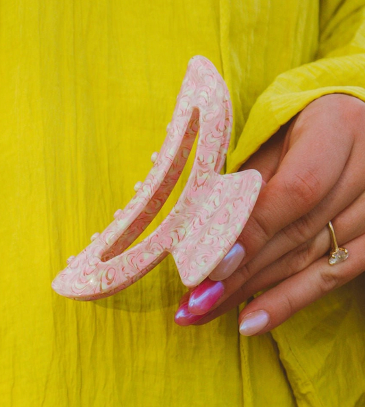 Raspberry Swirl Claw Clip