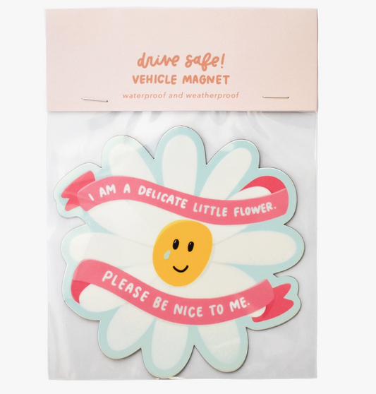 Delicate Flower Car Magnet