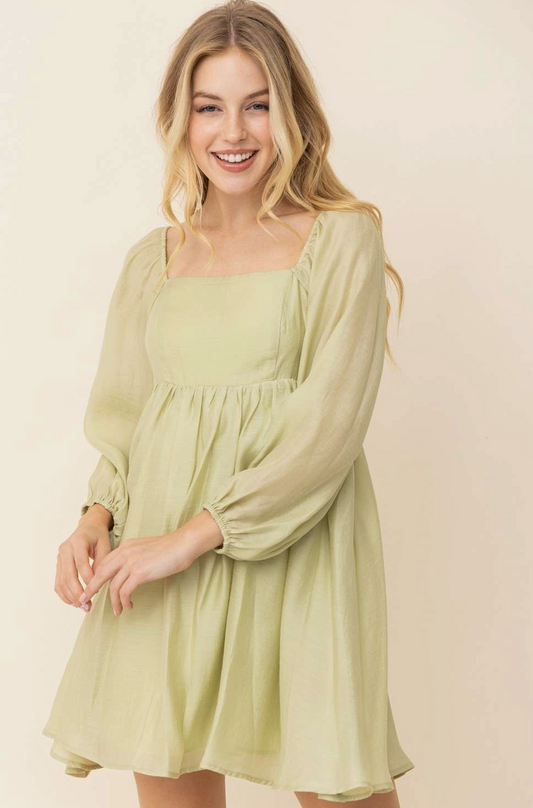 Sage Sway Mini Dress