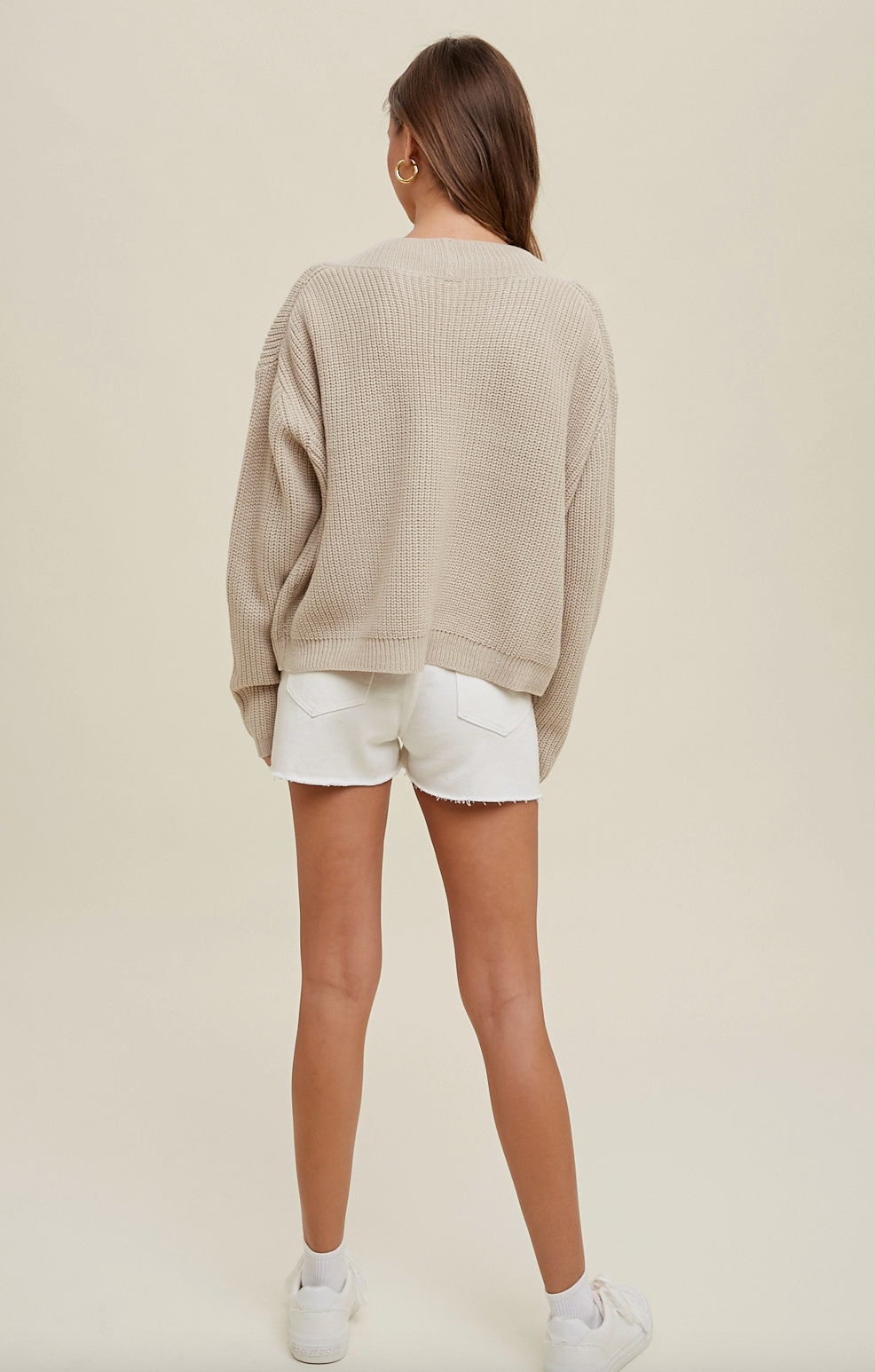 Taupe Sweater Cardigan