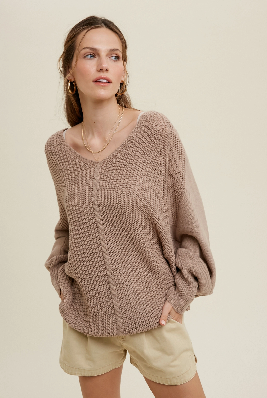 Mocha Multi-Knit Sweater