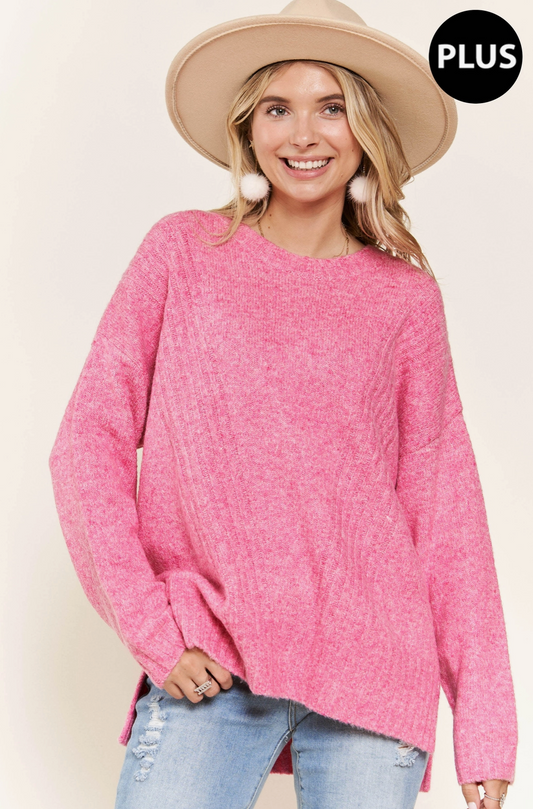 Plus Candy Pink Sweater